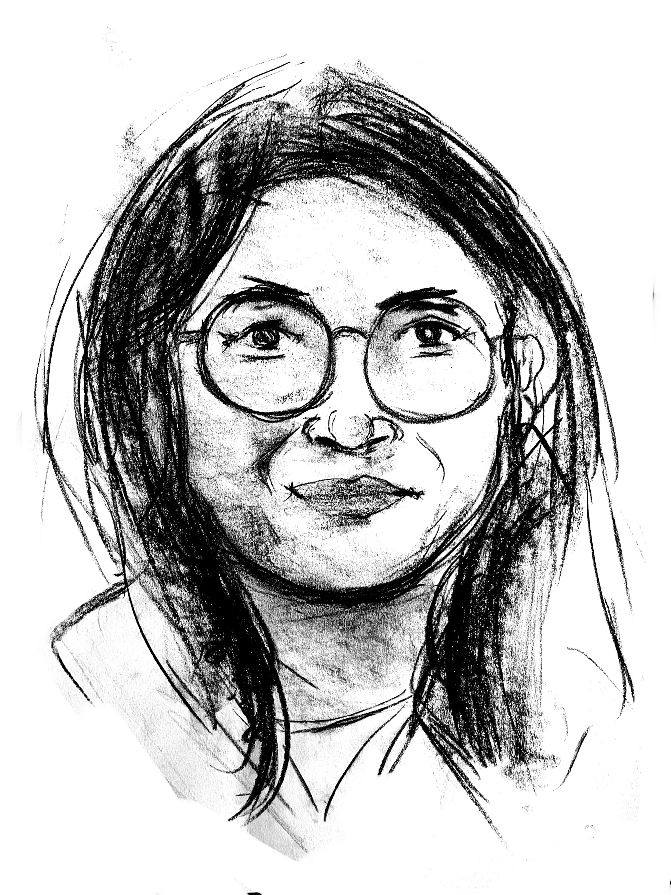 Portrait expressif au trait